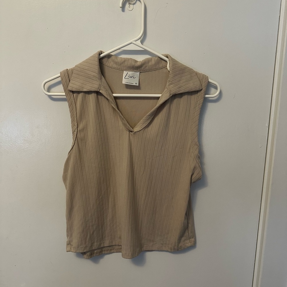 Collared tank top